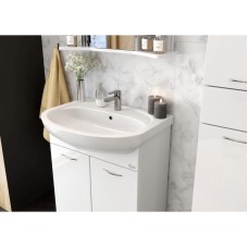 Комплект мебели белый глянец 66,5 см Onika Стелла 106501 + 1WH110174 + 206505