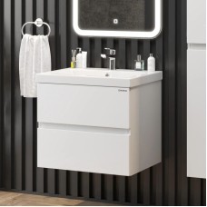 Комплект мебели белый глянец 60 см Onika Эвада 106145 + UM-COM60/1 + 206085