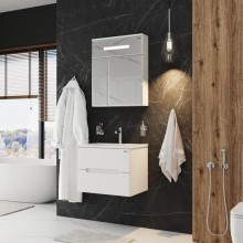 Комплект мебели белый глянец 60 см Onika Айленд 106114 + 1WH501606 + 206034