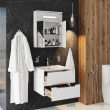 Комплект мебели белый глянец 60 см Onika Айленд 106114 + 1WH501606 + 206034