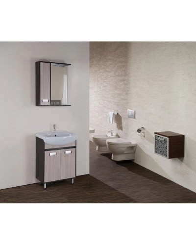 Комплект мебели венге луизиана/ясень шимо светлый 62 см Onika Гамма 106080 + UM-ERI60/1 + 205827