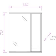 Комплект мебели венге луизиана/ясень шимо светлый 62 см Onika Гамма 106080 + UM-ERI60/1 + 205828
