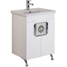 Комплект мебели белый глянец 60 см Onika Флорена 106050 + UM-COM60/1 + 206206