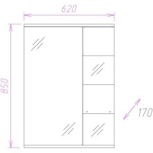 Комплект мебели белый глянец 60 см Onika Флорена 106050 + UM-COM60/1 + 206206