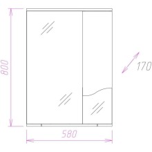 Комплект мебели белый глянец 61,5 см Onika Лайн 106044 + 4620008192772 + 205819