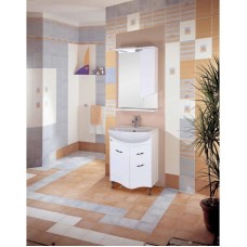 Комплект мебели белый глянец 61,5 см Onika Лайн 106044 + 4620008192772 + 205820