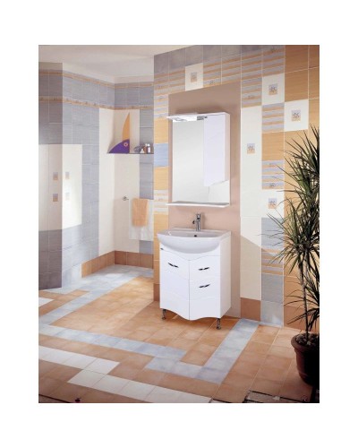 Комплект мебели белый глянец 61,5 см Onika Лайн 106044 + 4620008192772 + 205820