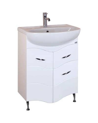 Комплект мебели белый глянец 61,5 см Onika Лайн 106044 + 4620008192772 + 205820