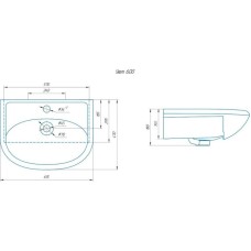 Комплект мебели белый глянец 61,5 см Onika Лайн 106044 + 4620008192772 + 205820