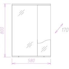Комплект мебели белый глянец 61,5 см Onika Лайн 106044 + 4620008192772 + 205820