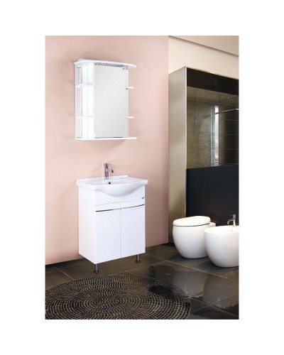 Комплект мебели белый глянец 60,5 см Onika Селигер 106006 + 1WH110268 + 206007