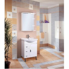 Комплект мебели белый глянец 60,5 см Onika Луна 106005 + 1WH110268 + 206013