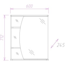 Комплект мебели белый глянец 60,5 см Onika Луна 106005 + 1WH110268 + 206013