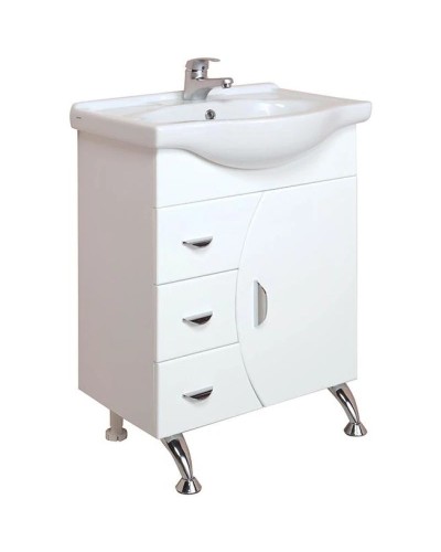 Комплект мебели белый глянец 60,5 см Onika Луна 106005 + 1WH110268 + 206013