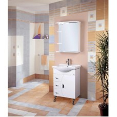 Комплект мебели белый глянец 60,5 см Onika Луна 106005 + 1WH110268 + 206014