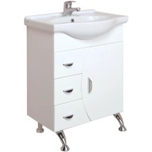 Комплект мебели белый глянец 60,5 см Onika Луна 106005 + 1WH110268 + 206014