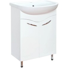 Комплект мебели белый глянец 60 см Onika Лада 106002 + 1WH110198 + 206015