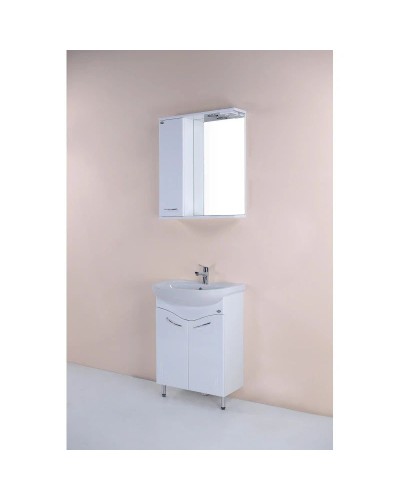 Комплект мебели белый глянец 60 см Onika Лада 106002 + 1WH110198 + 206015