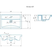 Комплект мебели ясень таормина 61 см Onika Натали 106001 + 4640021060773 + 206061