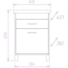 Комплект мебели ясень таормина 61 см Onika Натали 106001 + 4640021060773 + 206061