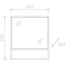 Комплект мебели ясень таормина 61 см Onika Натали 106001 + 4640021060773 + 206061
