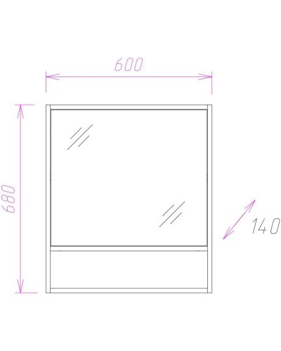Комплект мебели ясень таормина 61 см Onika Натали 106001 + 4640021060773 + 206061