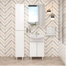 Комплект мебели белый глянец 55,5 см Onika Милтон 105559 + 4620008192765 + 205843