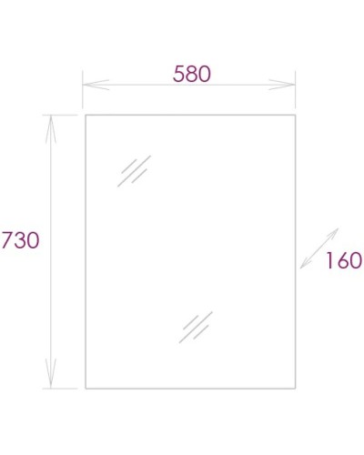 Комплект мебели белый глянец 55,5 см Onika Милтон 105559 + 4620008192765 + 205843