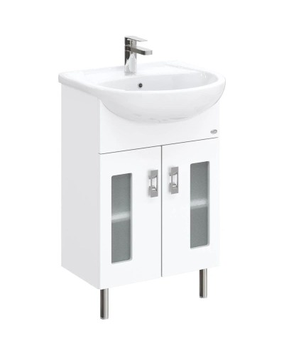 Комплект мебели белый глянец 54 см Onika Кристалл 105550 + UM-ERI55/1 + 205817