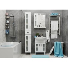 Комплект мебели белый глянец 54 см Onika Кристалл 105550 + UM-ERI55/1 + 205817