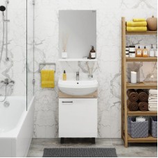 Комплект мебели дуб сонома/белый матовый 52 см разборная Onika Эко 105209 + 1.3120.1.S00.11B.0 + 205210