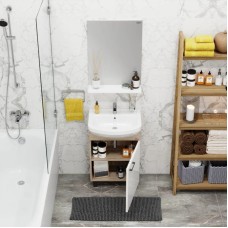 Комплект мебели дуб сонома/белый матовый 52 см разборная Onika Эко 105209 + 1.3120.1.S00.11B.0 + 205210