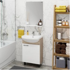 Комплект мебели дуб сонома/белый матовый 52 см Onika Эко 105208 + 1.3120.1.S00.11B.0 + 205210