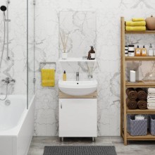 Комплект мебели дуб сонома/белый матовый 52 см Onika Эко 105207 + 1.3120.1.S00.11B.0 + 205210