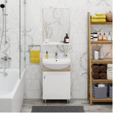 Комплект мебели дуб сонома/белый матовый 52 см Onika Эко 105207 + 1.3120.1.S00.11B.0 + 205210