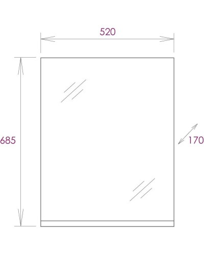Комплект мебели дуб сонома/белый матовый 52 см Onika Эко 105207 + 1.3120.1.S00.11B.0 + 205210