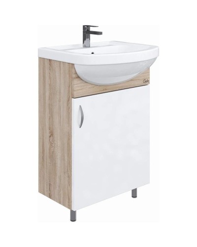 Комплект мебели дуб сонома/белый матовый 52 см Onika Эко 105207 + 1.3120.1.S00.11B.0 + 205210