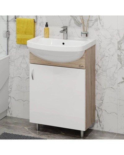 Комплект мебели дуб сонома/белый матовый 52 см Onika Эко 105207 + 1.3120.1.S00.11B.0 + 205210