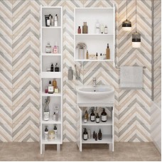 Комплект мебели белый глянец 51 см Onika Милтон 105036 + 4620008192758 + 205014