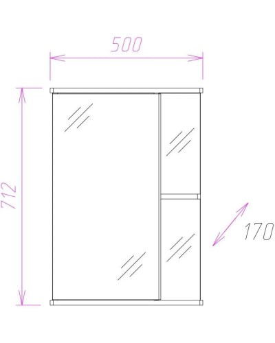 Комплект мебели белый глянец 50 см Onika Канны 105003 + 1WH110243 + 205012