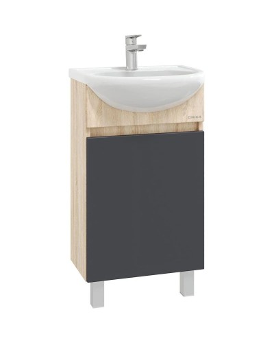 Комплект мебели дуб сонома/серый матовый 46 см Onika Милтон 104512 + 4620008192741 + 204803