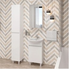 Комплект мебели белый глянец 46 см Onika Милтон 104510 + 4620008192741 + 205014