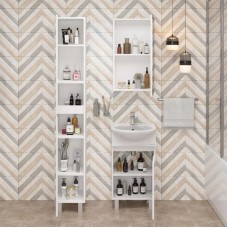 Комплект мебели белый глянец 46 см Onika Милтон 104510 + 4620008192741 + 205014