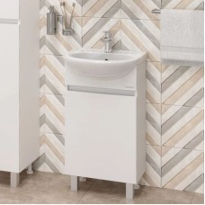 Комплект мебели белый глянец 46 см Onika Милтон 104510 + 4620008192741 + 205014