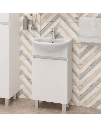 Комплект мебели белый глянец 46 см Onika Милтон 104510 + 4620008192741 + 205014