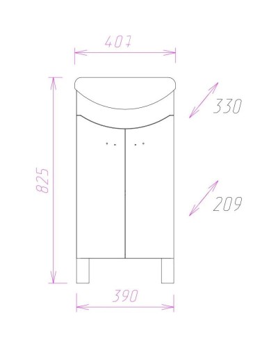 Комплект мебели белый глянец 40,7 см Onika Манго 104002 + MNG40SAWB01 + 204501