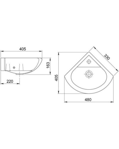 Комплект мебели белый глянец 33х33 см Onika Малютка 103301 + 1.3130.9.S00.10B.0 + 303501