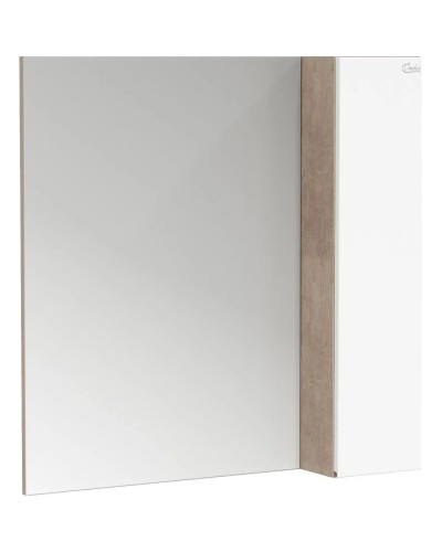 Комплект мебели светлый камень/белый глянец 80 см Onika Алеста 108054 + 680001 + 4640021064269 + 208095