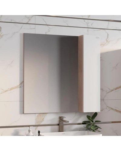 Комплект мебели светлый камень/белый глянец 80 см Onika Алеста 108054 + 680001 + 4640021064269 + 208095