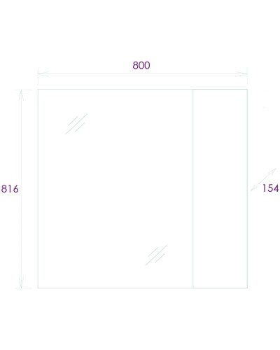Комплект мебели светлый камень/белый глянец 80 см Onika Алеста 108054 + 680001 + 4640021064269 + 208095